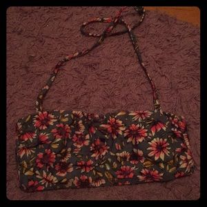 Flowery bikini top